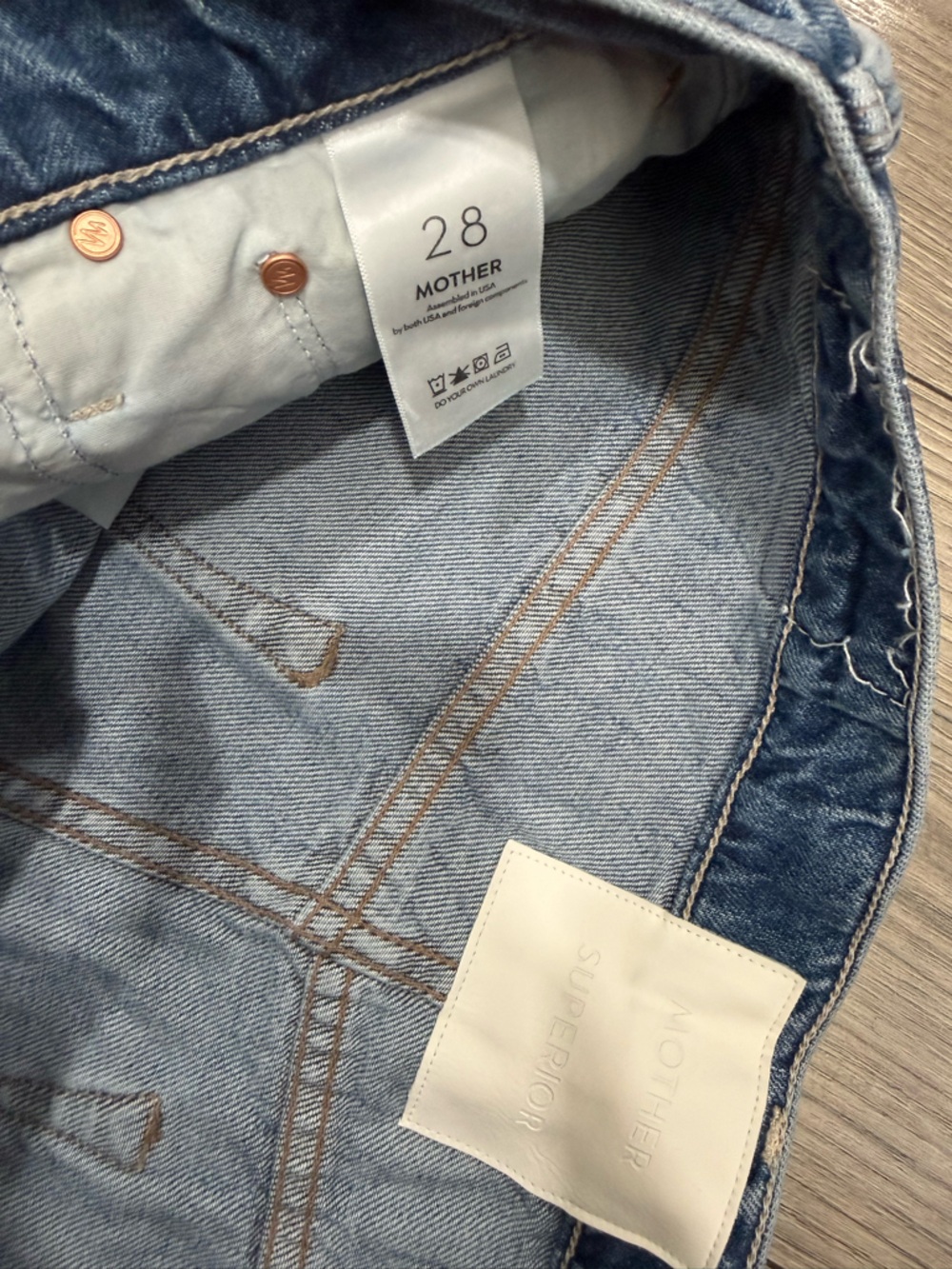 NWT Mother Superior Denim The Dodger Skimp Cuff Jean Music Is The Medium Sz 28 - Picture 14 of 15